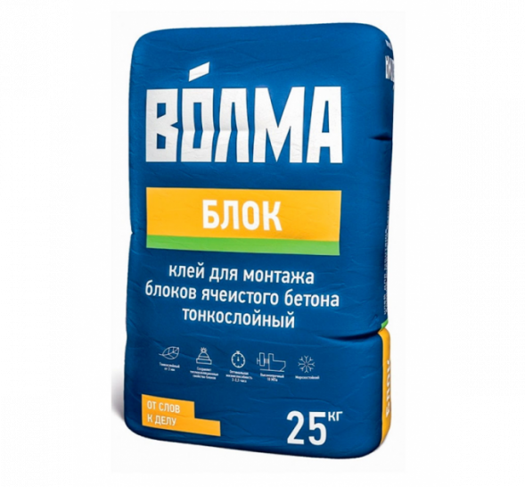 Клеевая смесь Волма-Блок F35 цементная монтажная мороз. 25кг (56шт/пал)