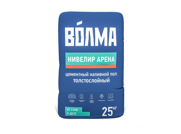 Наливной пол толстослойный Волма-Нивелир Арена, 25кг