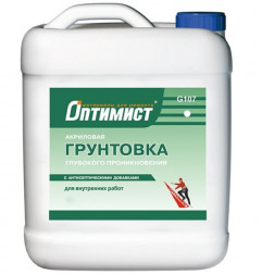 Грунтовка Оптимист G107 10л для в/р глубокого проник-я (2997)